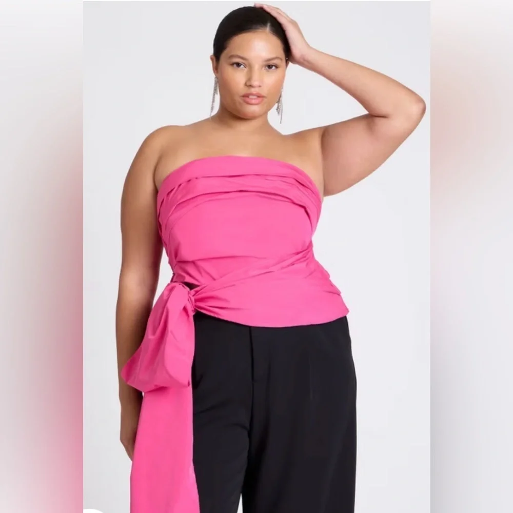 Eloquii x Kate Spade Pink Strapless Top size 24- NWOT